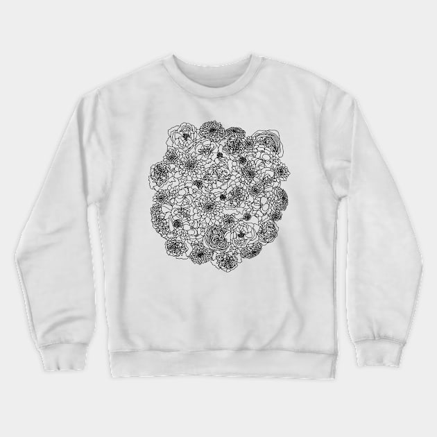 November Birth Month Flower Bouquet Drawing Crewneck Sweatshirt by EKA Design